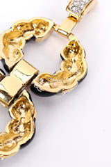 Vintage Adrienne Landau Crystal Oval Link Bracelet signature cartouche closeup @recessla