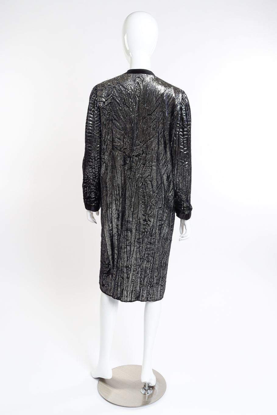 Vintage Lanvin Tinsel Velvet Duster back on mannequin @recessla