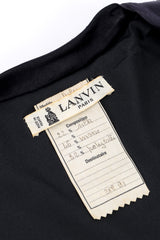 Vintage Lanvin Tinsel Velvet Duster signature label closeup @recessla