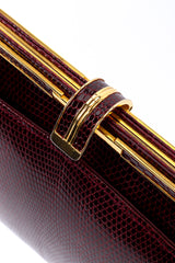 Lanvin Lizard Deco Clutch latch closure closeup @recessla