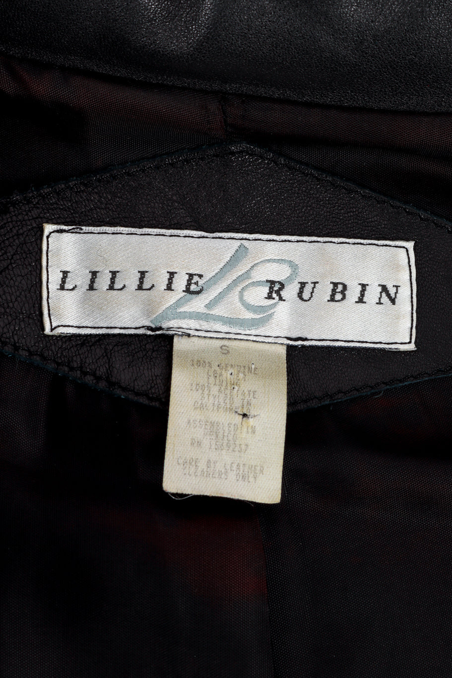 Lillie Rubin Leopard & Lion Leather Jacket label @RECESS LA