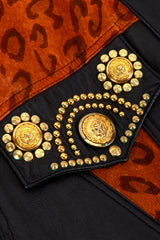 Lillie Rubin Leopard & Lion Leather Jacket detail @RECESS LA