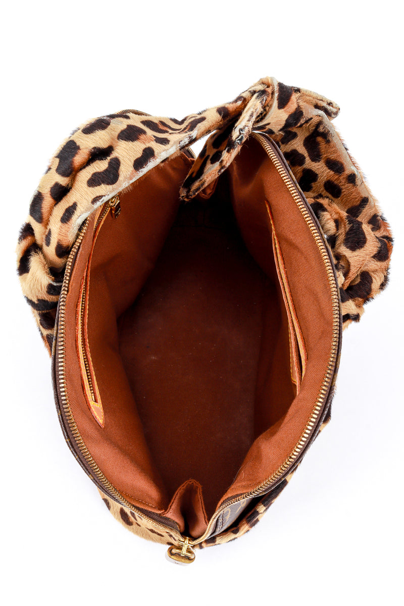 Louis Vuitton x Alaïa 1996 "La Centenaire" Leopard Print Alma Bag open @RECESS LA