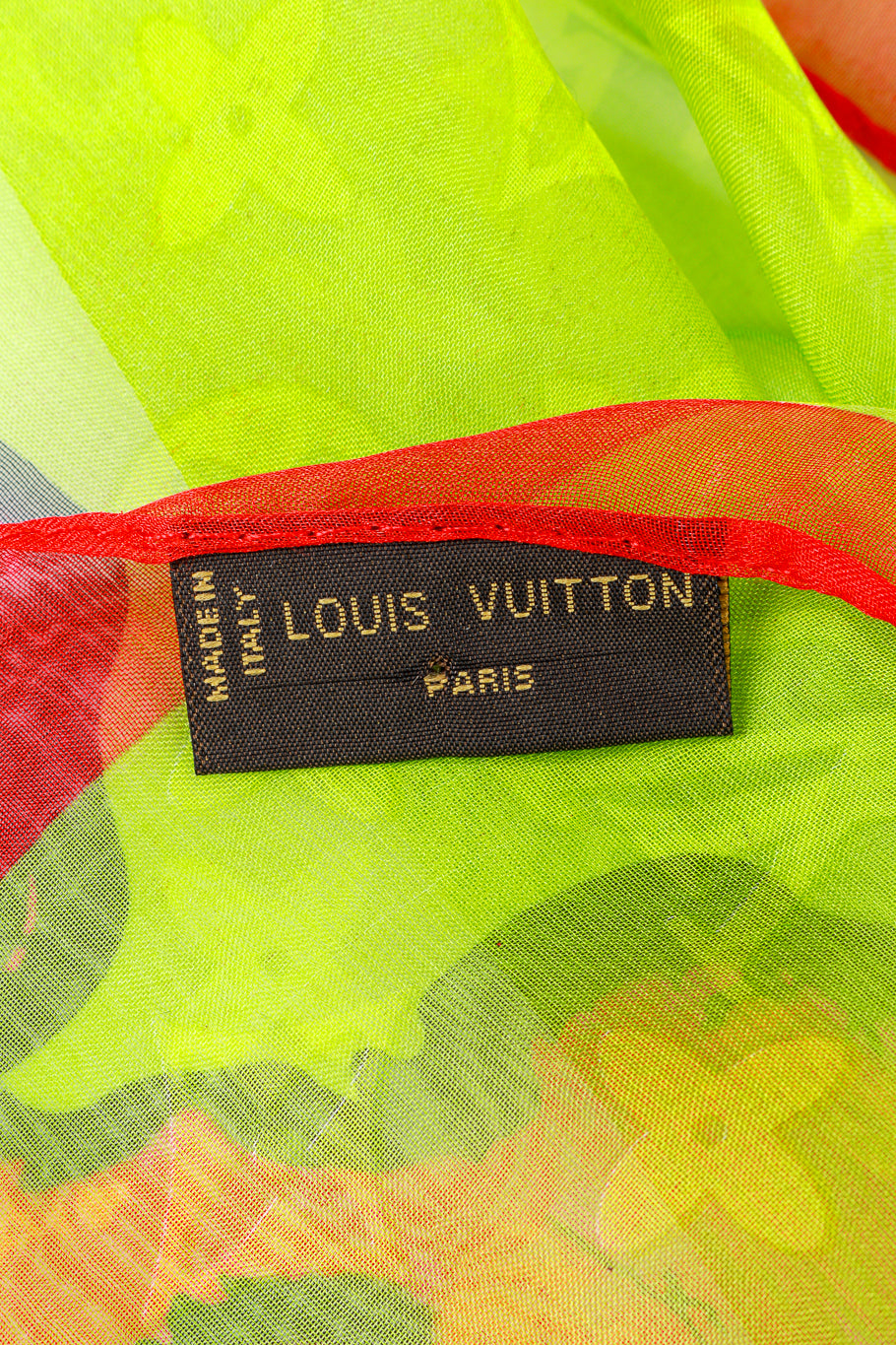 LV Sprouse Graffiti Rose Scarf label detail @RECESS LA