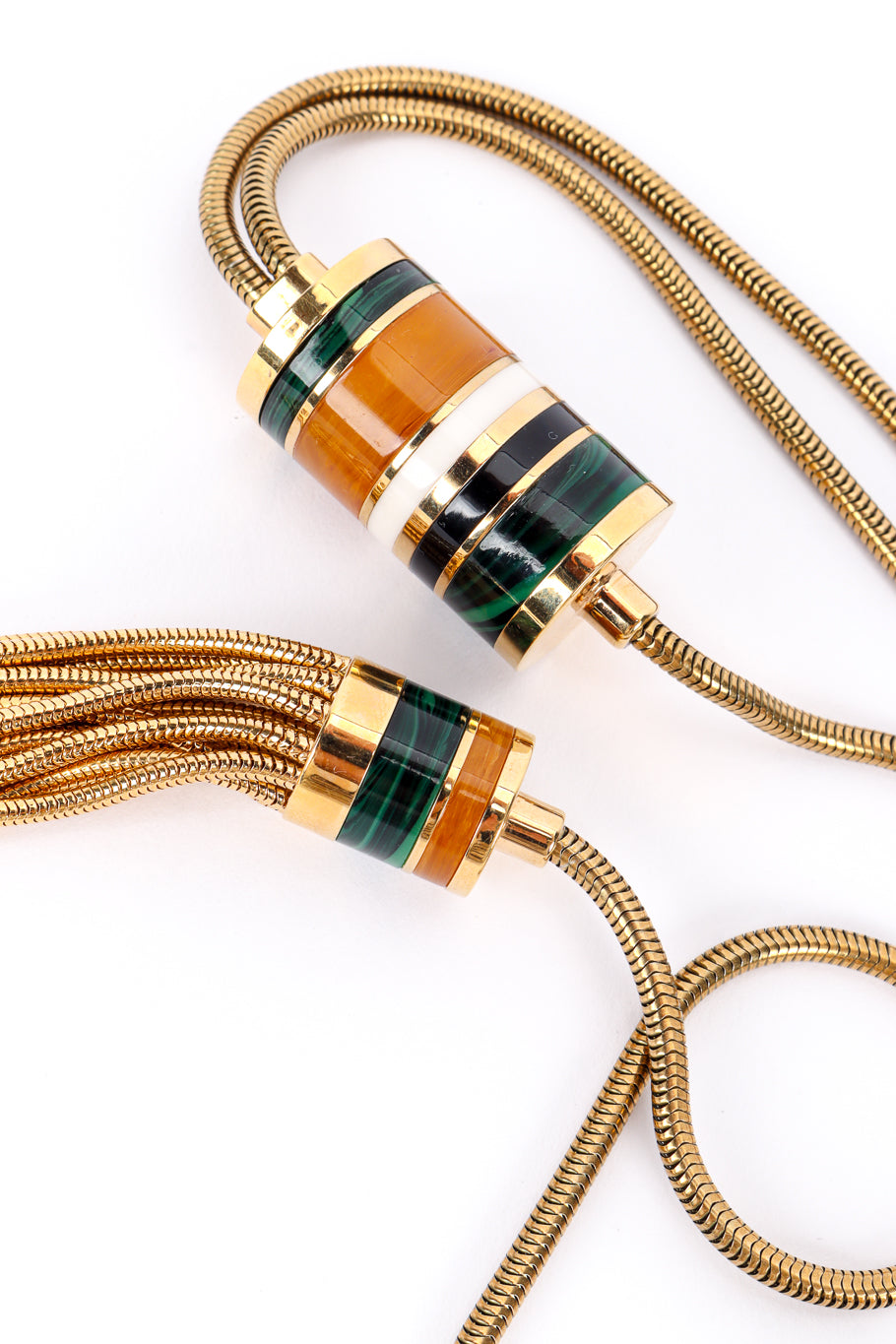 Lanvin Barrel Pendant Lariat Necklace pendant closeup @recessla