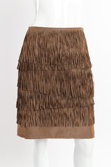 Vintage Lanvin Tiered Fringe Skirt front view on mannequin closeup @recessla