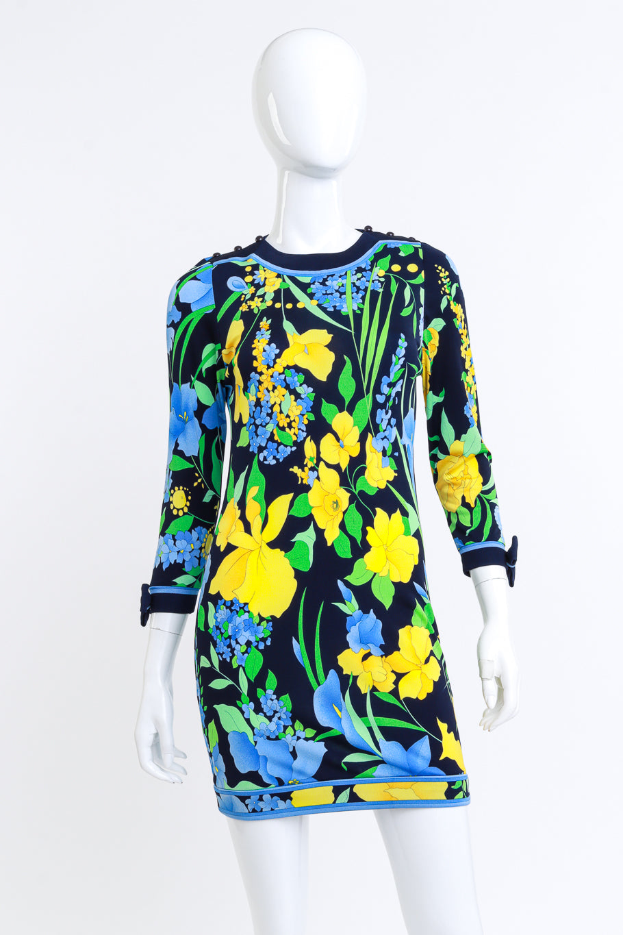 Leonard Forget-Me-Nots Floral Mini Dress on mannequin @RECESS LA