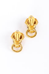 Franklin Mint "The Duchess Of Windsor" Panther Knocker Set earrings back@RECESS LA