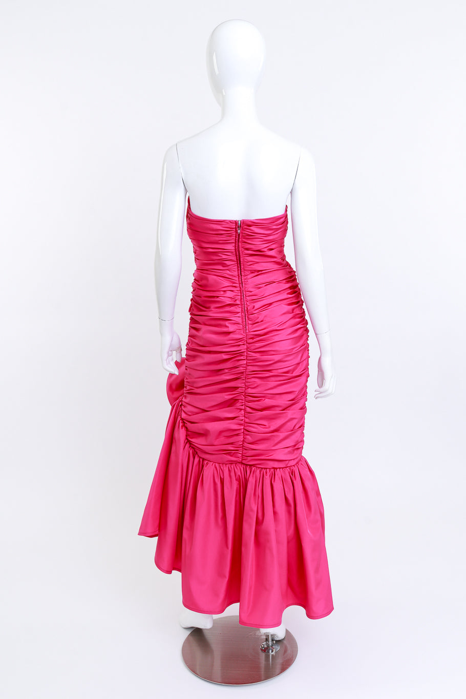 Lilli Diamond Fuchsia Flower Mermaid Gown back @RECESS LA 