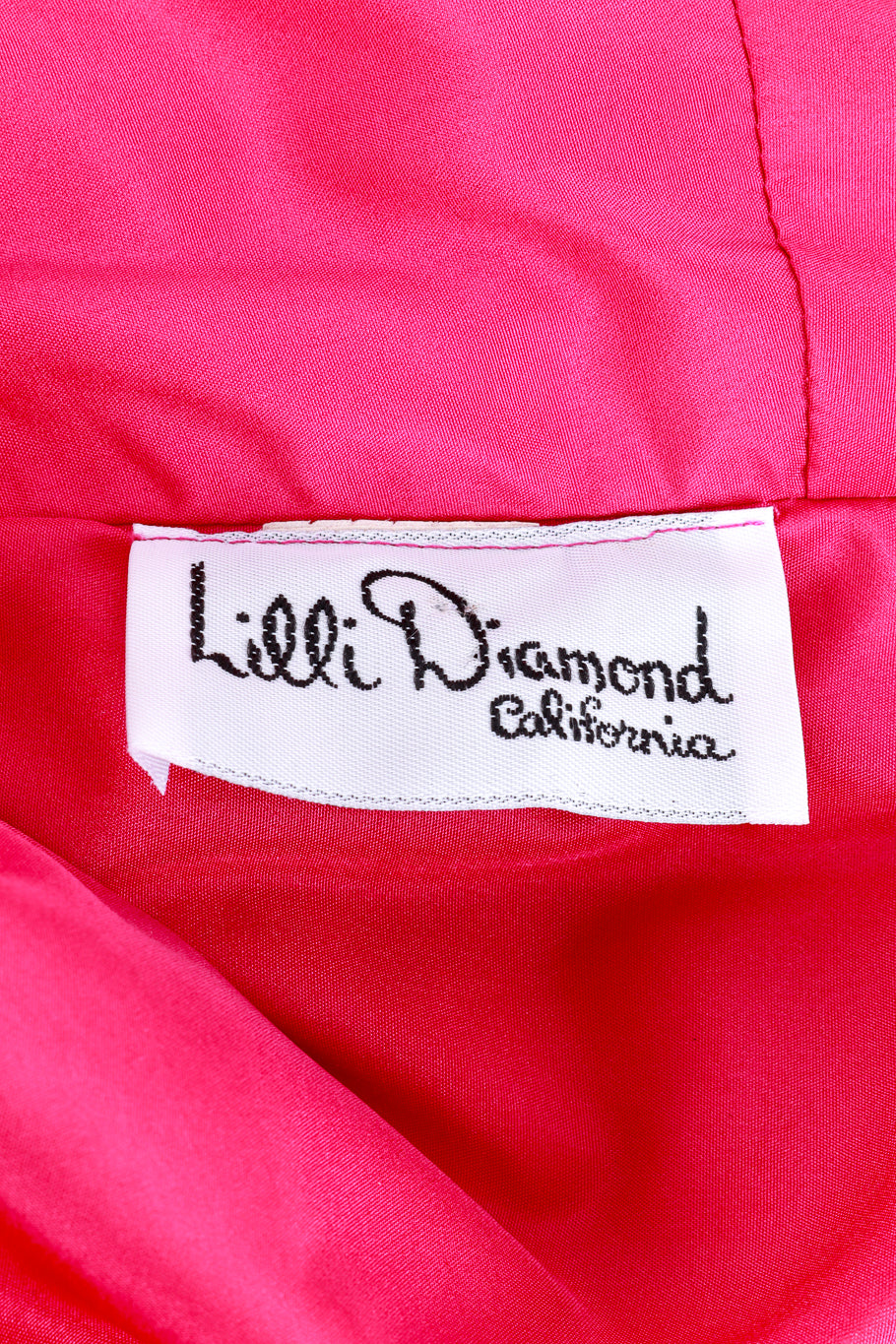 Lilli Diamond Fuchsia Flower Mermaid Gown label @RECESS LA 