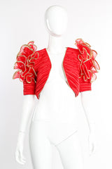 Vintage Lillie Rubin Ruffle Crop Top front on mannequin @recessla