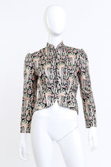 Lillie Rubin Floral Lamé Peplum Jacket on mannequin @RECESS LA