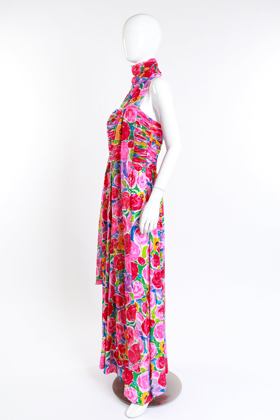 Lillie Rubin Floral Jumpsuit & Shawl on mannequin side @RECESS LA