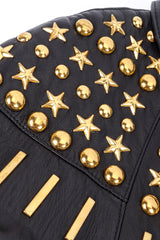 Vintage Lina Lee Studded Leather Jacket stud closeup @recessla