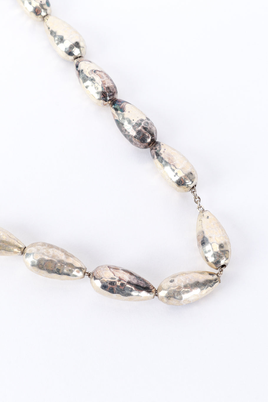 Ippolita Sterling Silver Hammered Bead Necklace detail @RECESS LA