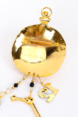 Vintage Lunch at the Ritz Pocket Watch Charm Brooch signature @recessla