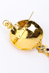 Vintage Lunch at the Ritz Pocket Watch Charm Brooch back pin unclasped @recess la