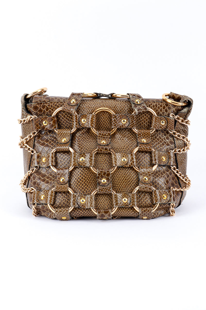 Vintage Murray Kruger Reptile O-Ring Shoulder Bag back @recess la