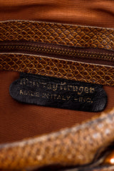 Vintage Murray Kruger Reptile O-Ring Shoulder Bag label @recess la