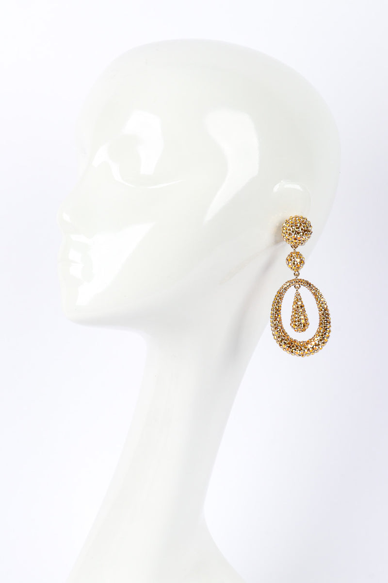 Marie Monsod Hoop Drop Earrings on mannequin @recessla