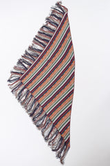 Chevron Stripe Lamé Knit Shawl flat lay on white background @recessla