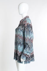 Missoni Chevron Knit Button Up side on mannequin @recess la