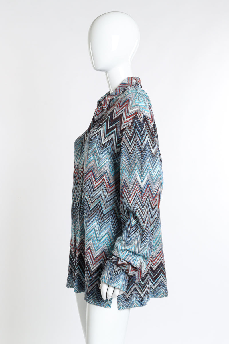 Missoni Chevron Knit Button Up side on mannequin @recess la