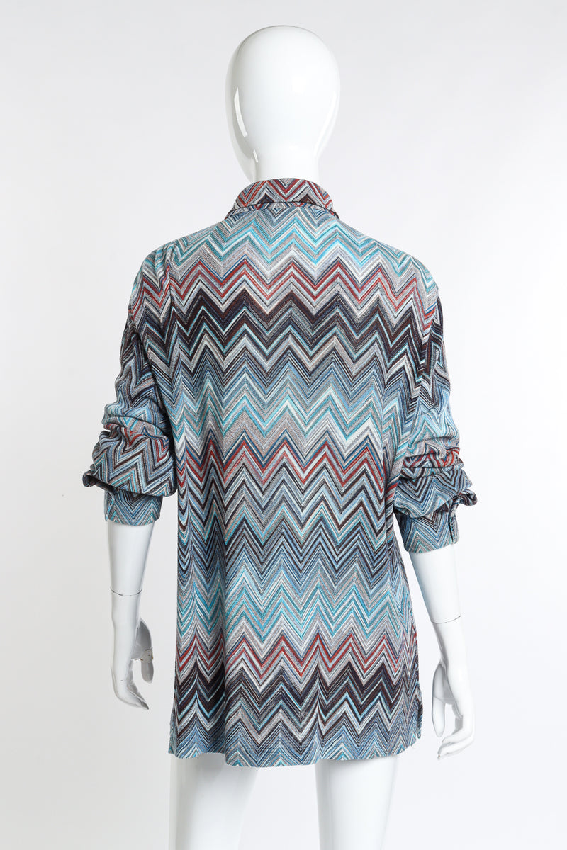 Missoni Chevron Knit Button Up back on mannequin @recess la