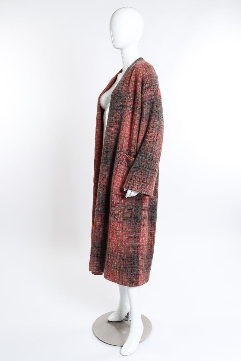 Missoni Plaid Striped Knit Duster side on mannequin @recess la