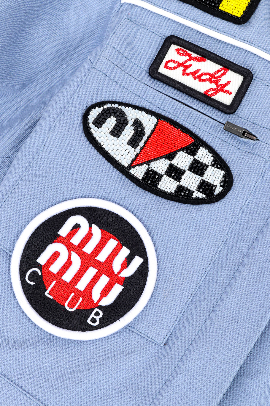 Miu Miu 2018 Resort Patch Coveralls patch closeup @recess la