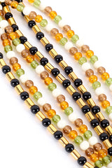 Vintage Monet 7-Strand Teardrop Necklace beaded strand closeup @Recessla