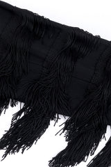 Vintage Moschino Couture Fringe Jacket and Skirt Set fringe closeup @recessla