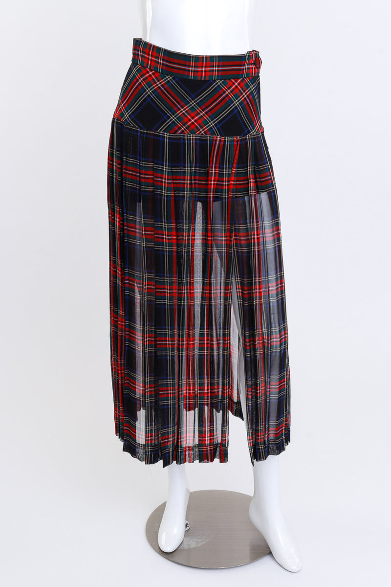 Vintage Moschino Plaid & Ruffle Deconstructed Skirt Set @RECESS LA