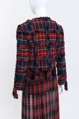 Vintage Moschino Plaid & Ruffle Deconstructed Skirt Set back @RECESS LA