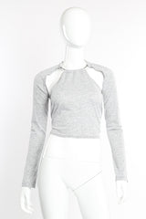 Cut-Out Sleeve Ring Collar Halter Top by Margiela on mannequin @recessla