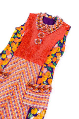 Floral lamé knit sequin dress by Marc Jacobs flat lay @recessla