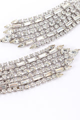 Vintage Long Rhinestone Fringe Earrings fringe closeup @recessla