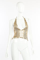 Vintage Chainmail Halter Top front on mannequin @recessla