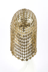 Vintage Chainmail Headpiece top view of back on mannequin @recessla