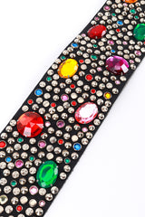 Michael Morrison Rainbow Rhinestone Studded Belt flat lay @RECESS LA