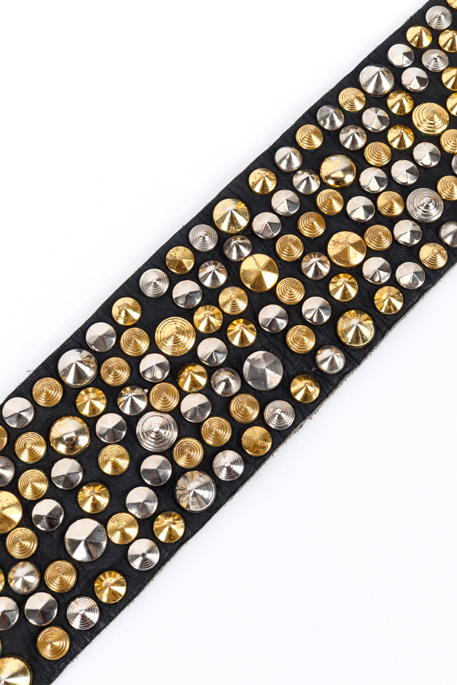 Vintage Michael Morrison MX Wide Studded Belt II stud closeup @recess la