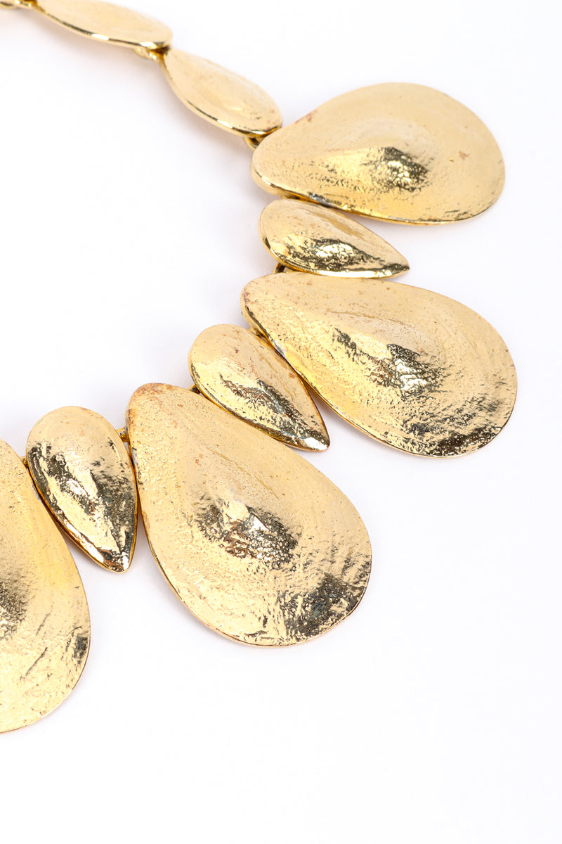 Vintage Mimi Di N Teardrop Plate Pendant Necklace pendant closeup @recess la