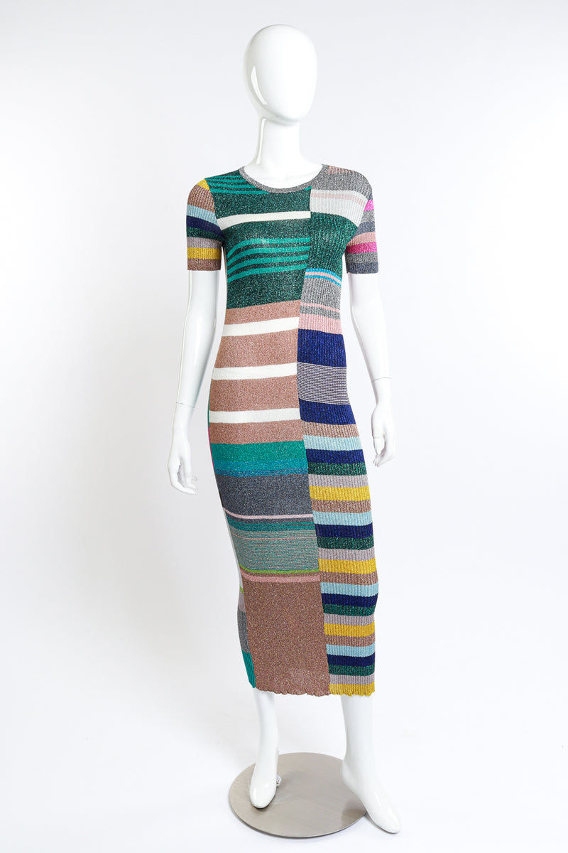 Missoni Metallic Knit T-Shirt Maxi Dress on mannequin @RECESS LA