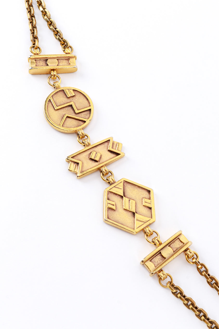 Monet Double Strand Geometric Pendant Necklace @RECESS LA