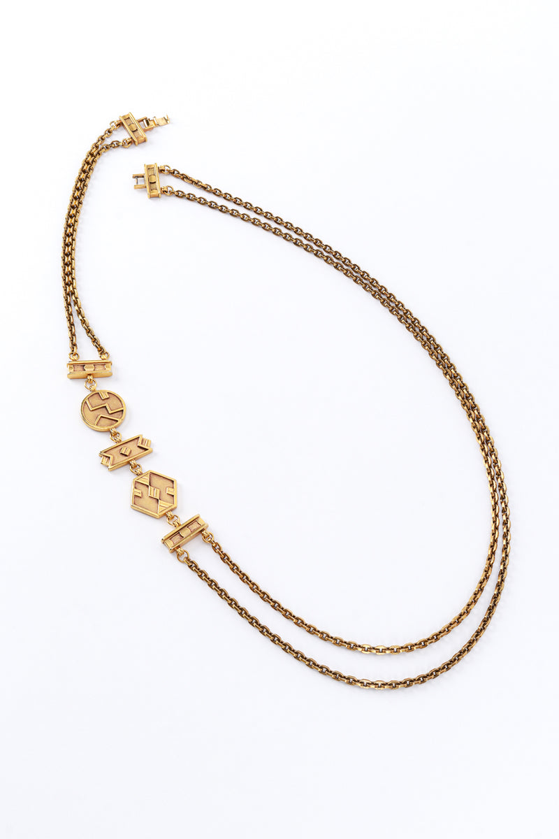 Monet Double Strand Geometric Pendant Necklace  @RECESS LA