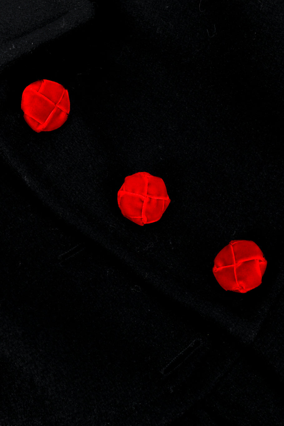 Vintage Moschino Cheap and Chic Babydoll Coat closeup buttons at Recess LA