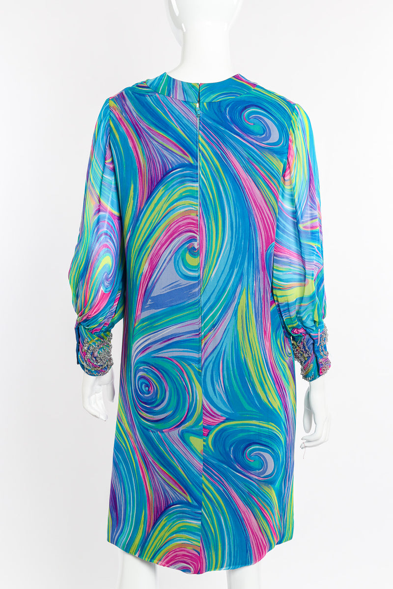 Abstract Swirl Silk Dress