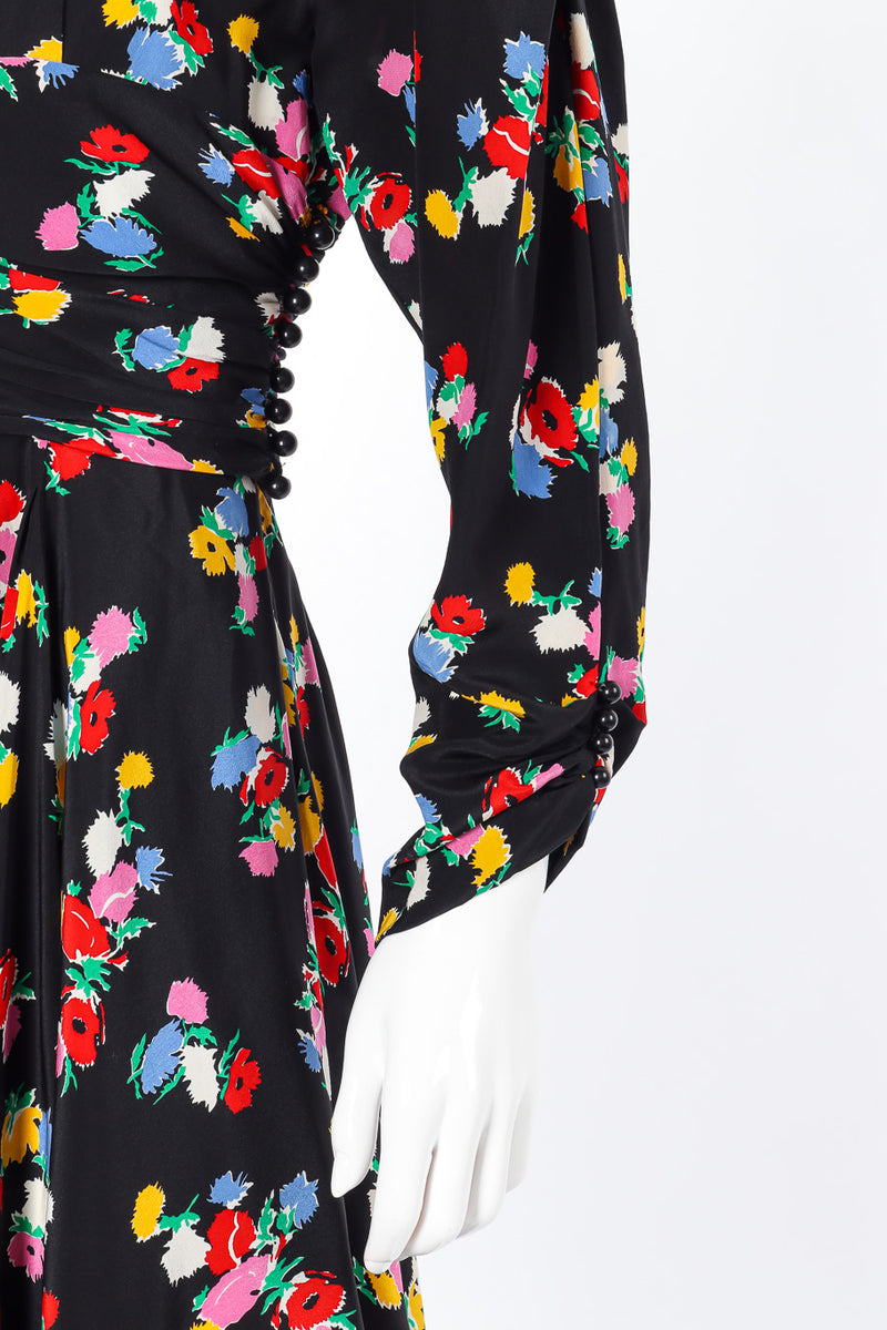 Nina Ricci silk floral print dress sleeve detail @recessla