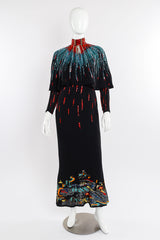 Vintage Sequin Dress and Shawl Set front view on mannequin @Recessla