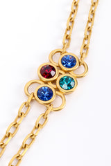 Vintage Monet Crystal Loop Pendant Necklace multi-loop pendant closeup @recess la